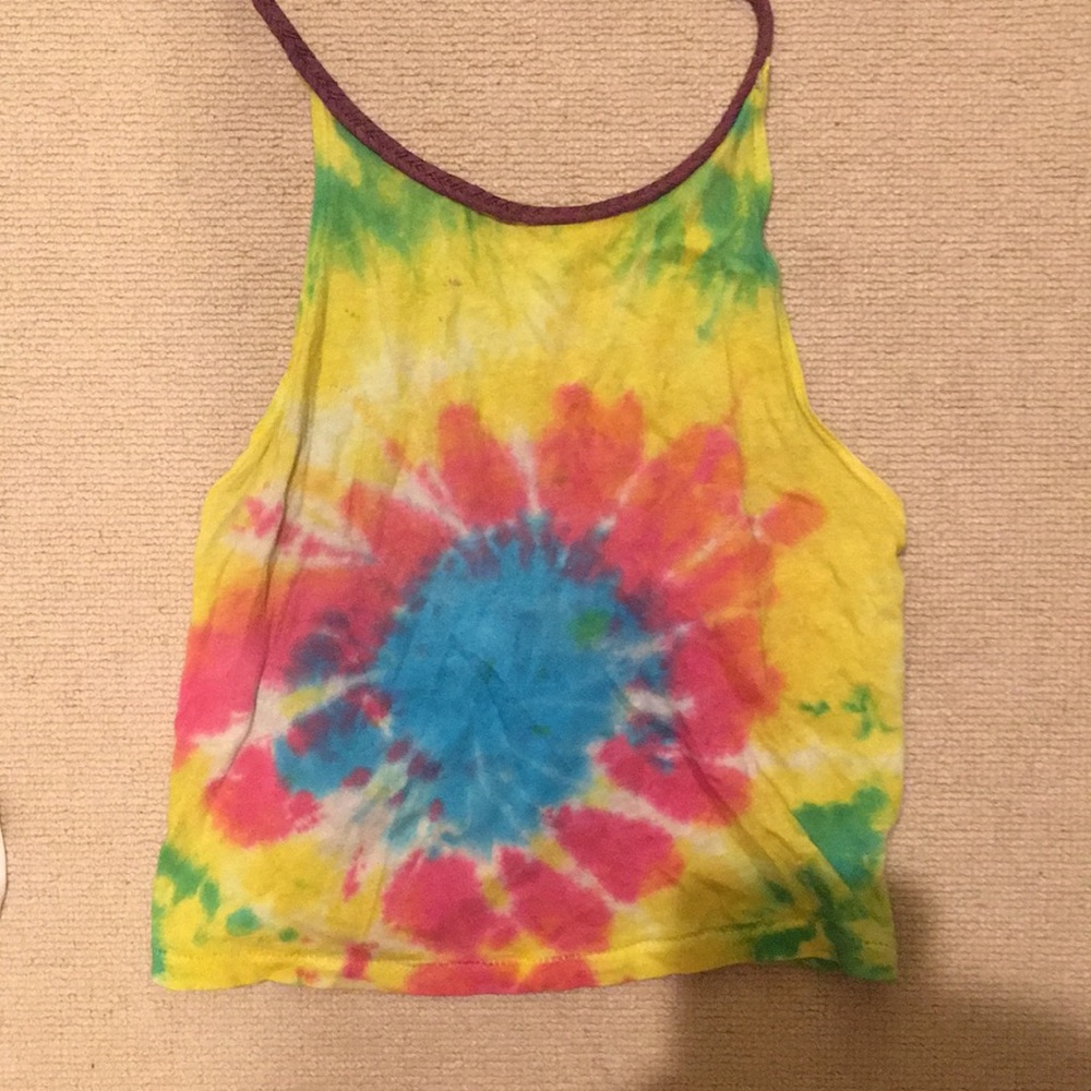 tye dye halter top brant melville